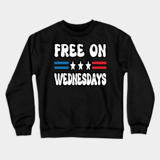 Free on Wednesdays USA FLAG Crewneck Sweatshirt